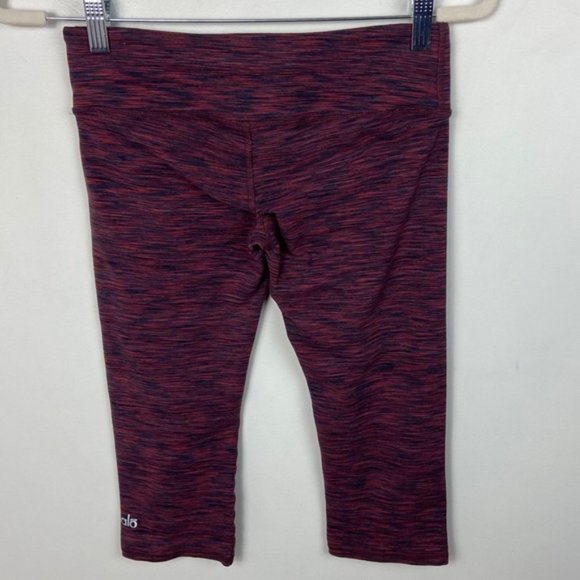 Alo Yoga Airbrush Crop Leggings Garnet Space Dye S - Picture 5 of 8